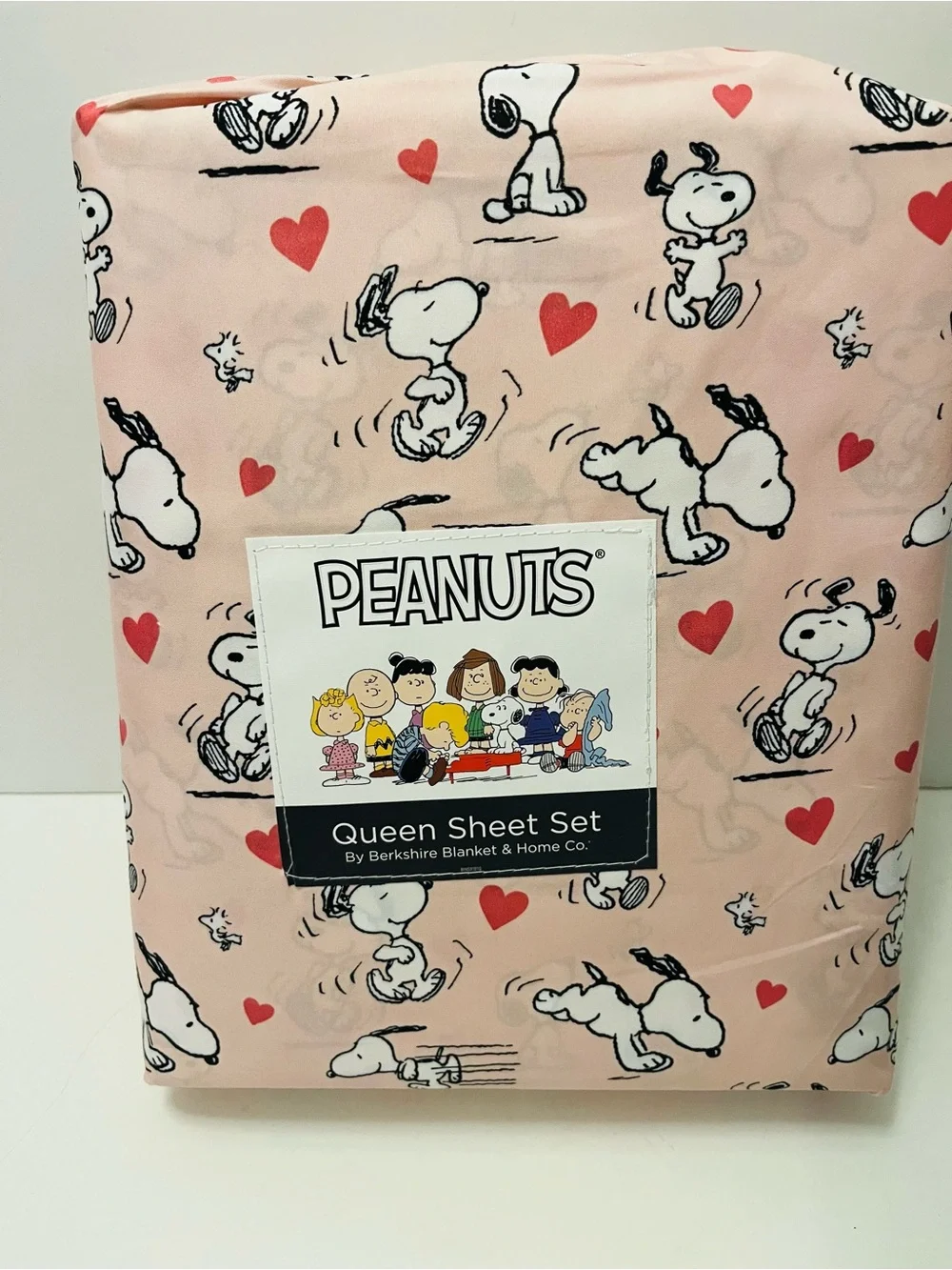 Berkshire Peanuts & Cynthia Rowley Lot of 2 Queen Sheet Sets Christmas Valentine